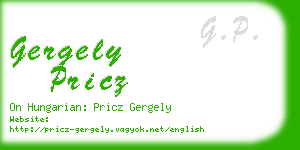 gergely pricz business card